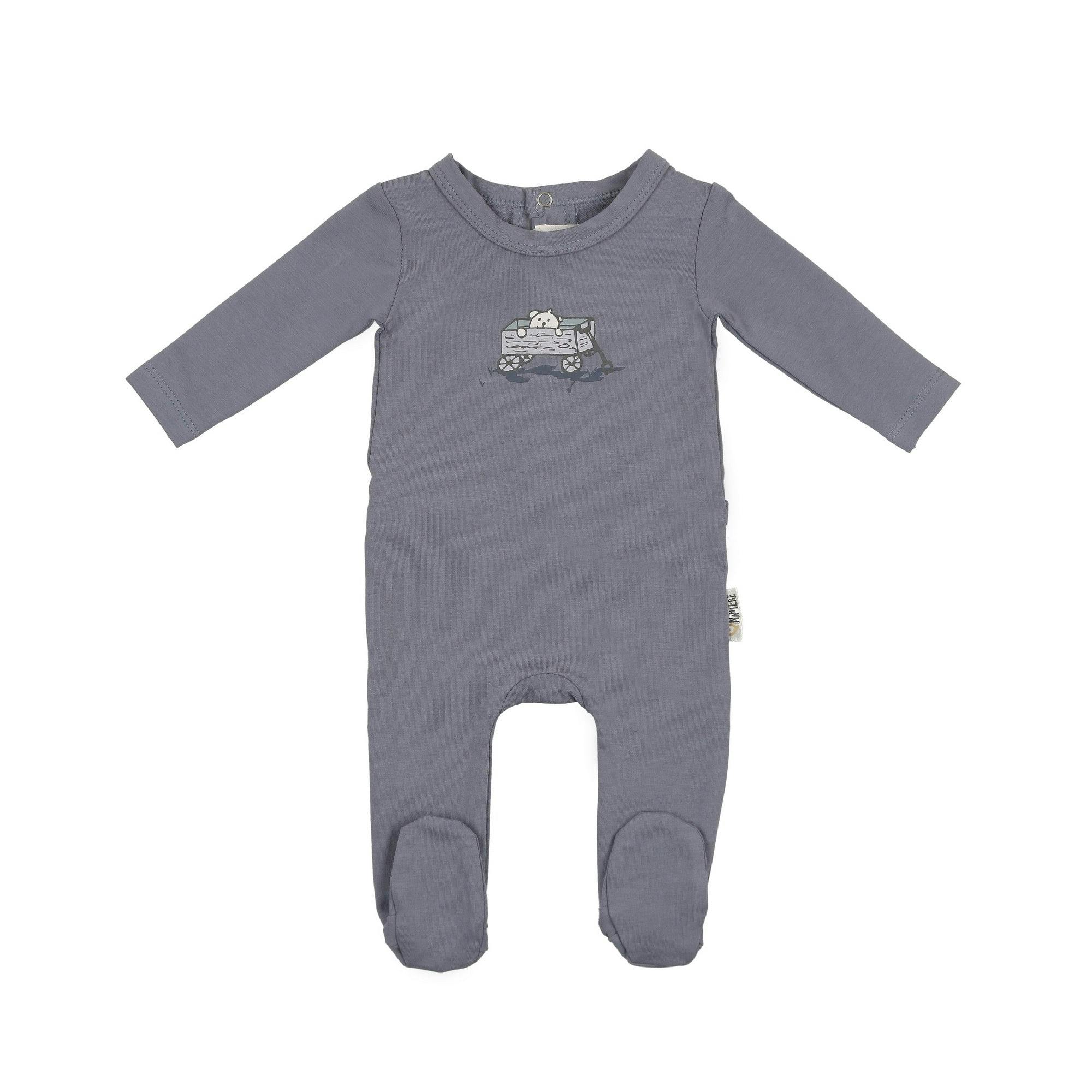 Teddy Wagon Footie and Beanie Set