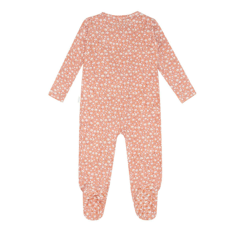 baby melone floral pima footie