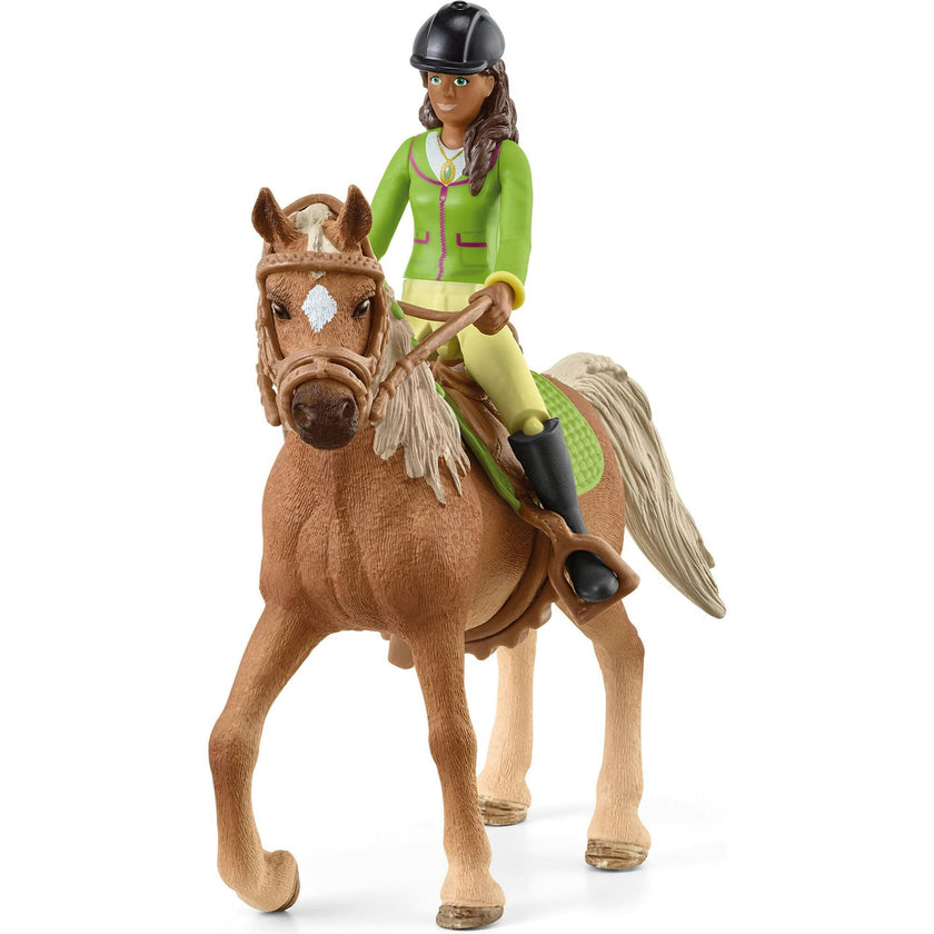 Schleich Club: Sarah & Mystery - & Rider Figurine Playset