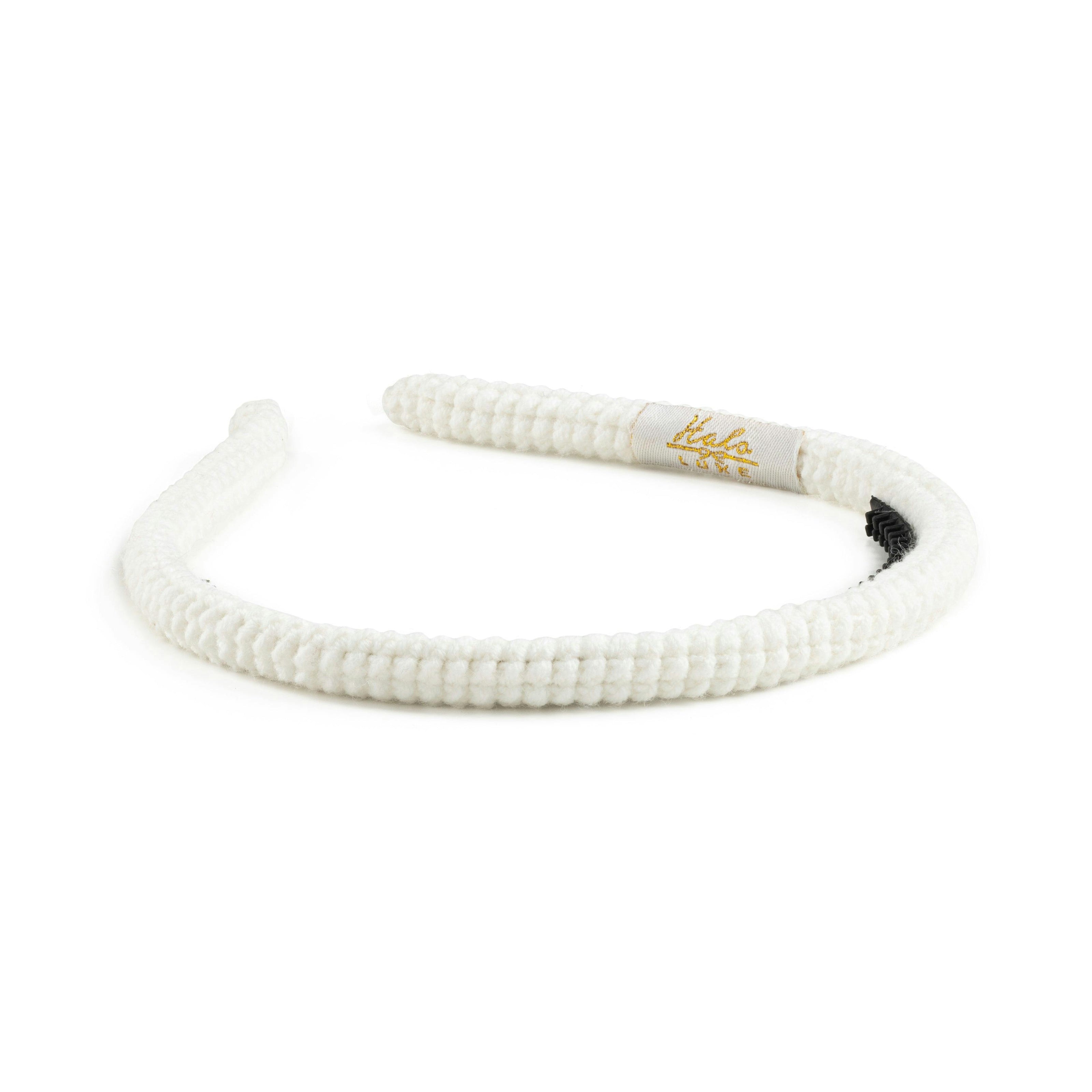 Halo Luxe Juliana Textured Knit Headband - White