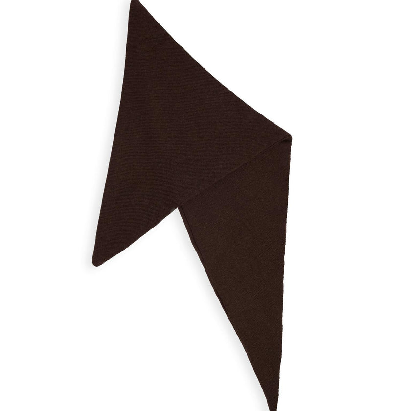 adult wool blend scarf - chocolate brown