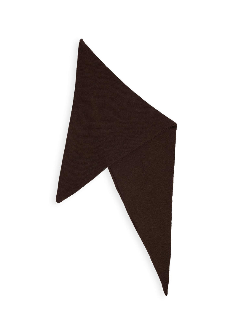 adult wool blend scarf - chocolate brown
