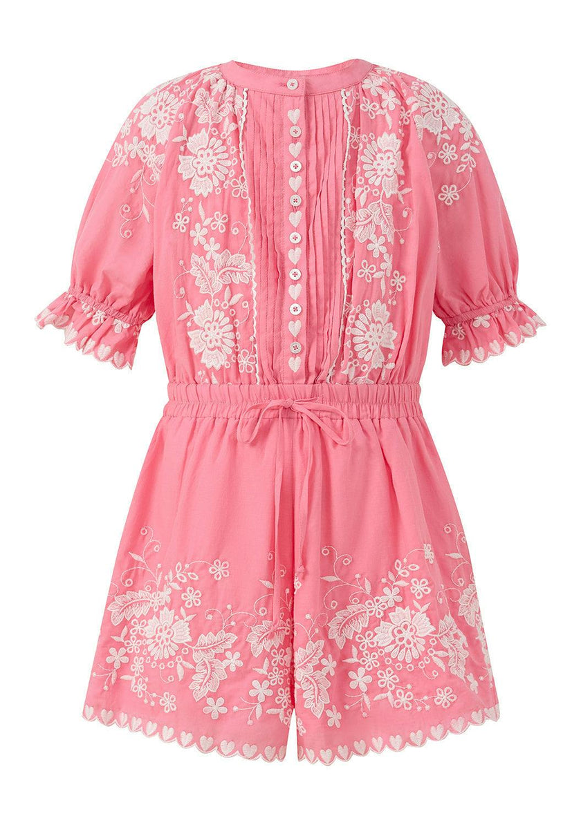 Selena Cotton Embroidered Romper