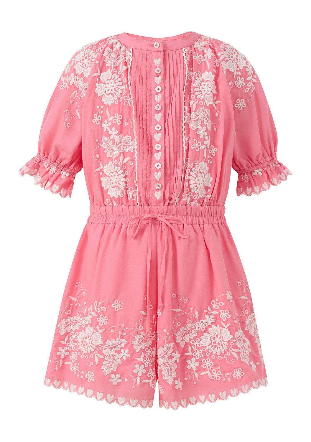 Selena Cotton Embroidered Romper