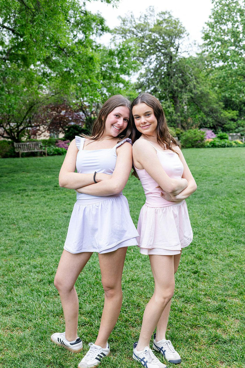 Girls Ruffle Strap Tank Top - Lavender