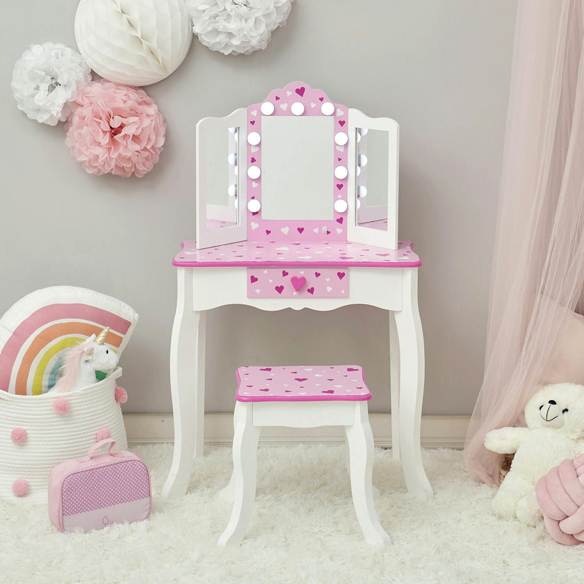 Sweethearts Print Gisele Medium Vanity - White/Pink