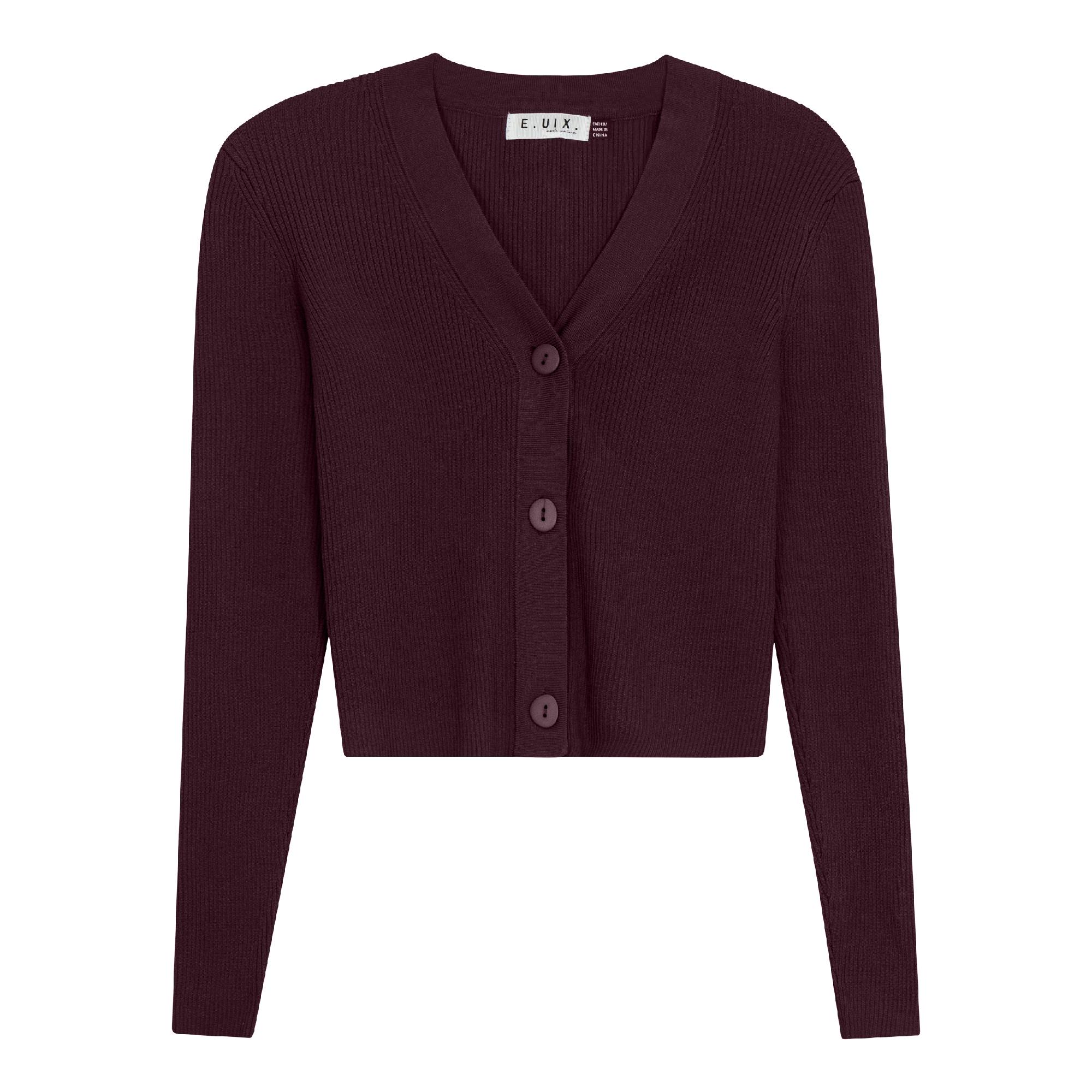 Cropped Ribbed Cardigan