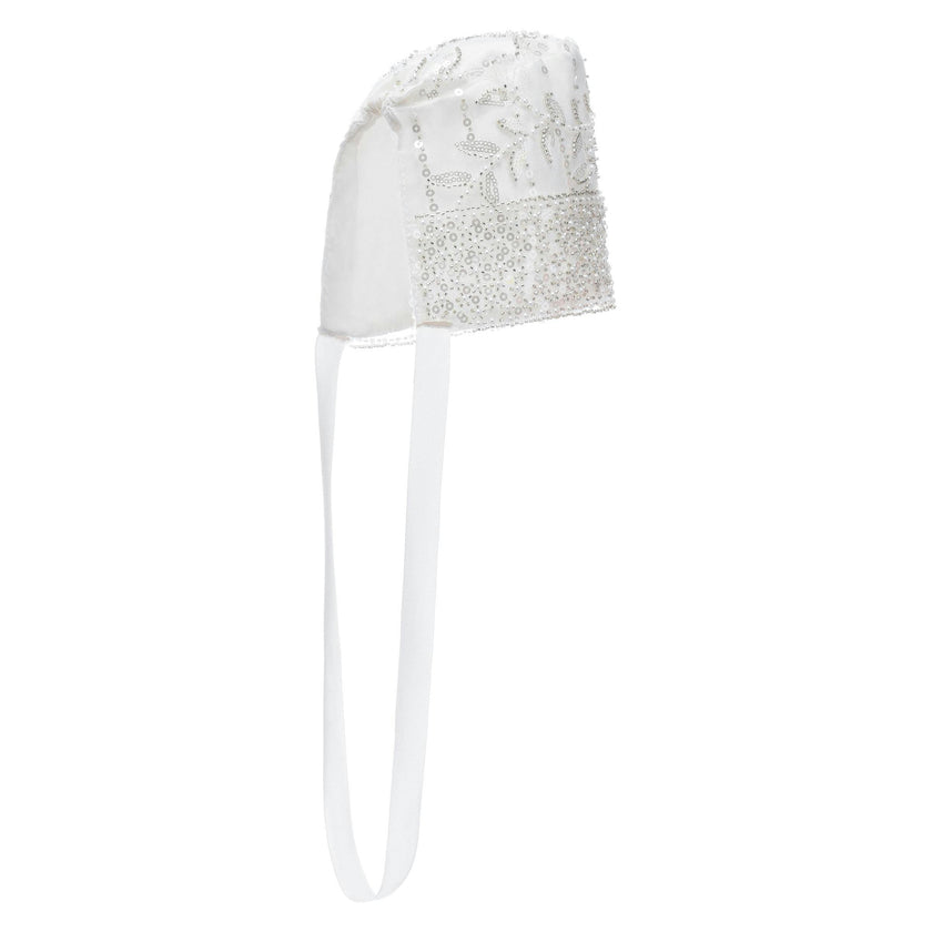 White Embroidered Christening Dress & Bonnet Set