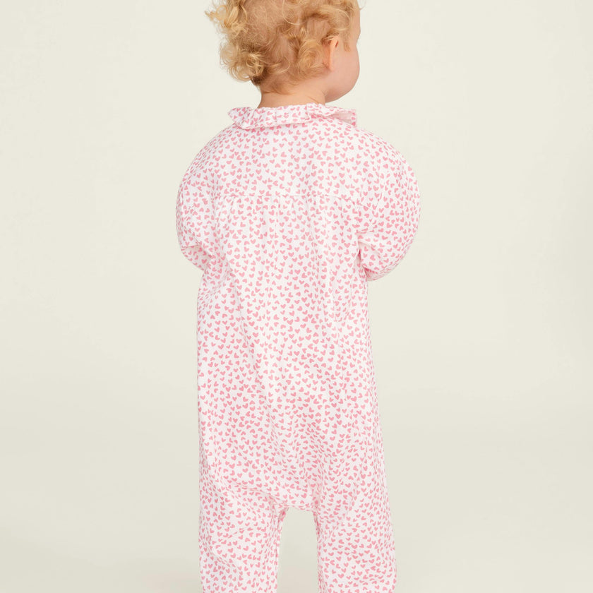Baby's Twill Madeline Romper in Sweethearts
