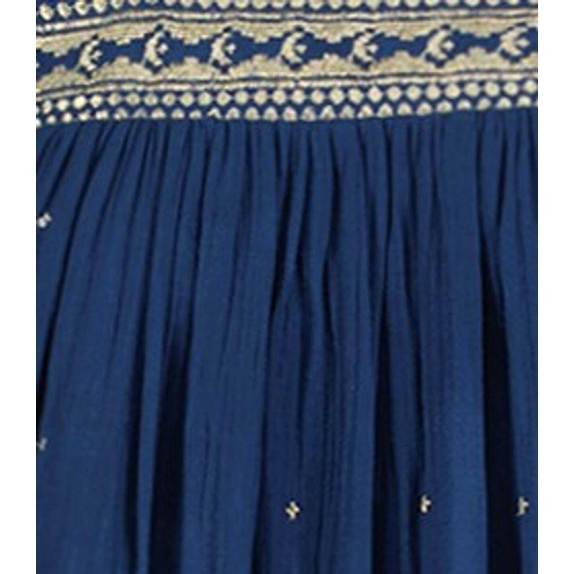 Maxi Sandrine Womens Dress Galaxy Embroidery, Blue