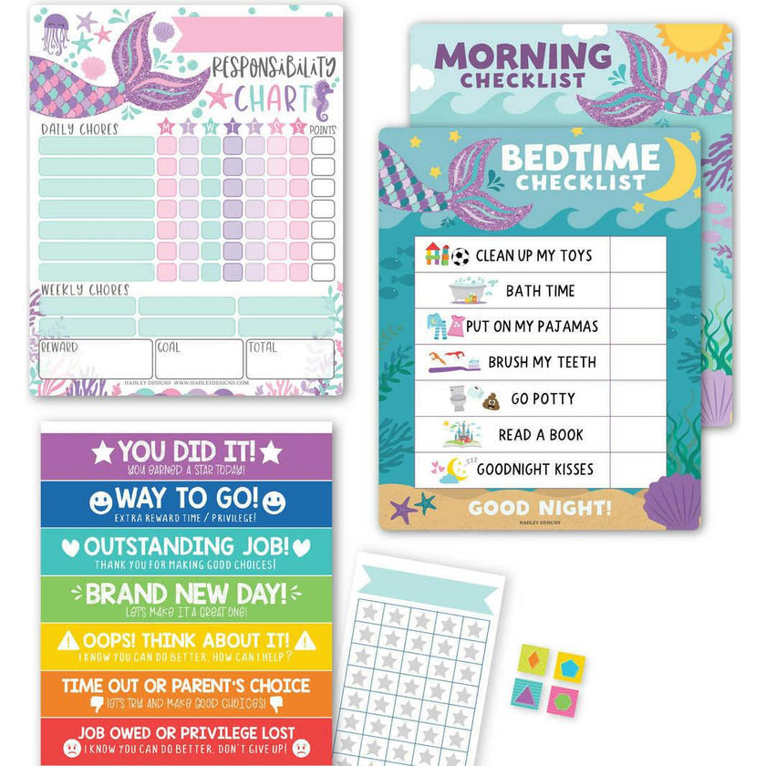 Mermaid Kids Chore Chart
