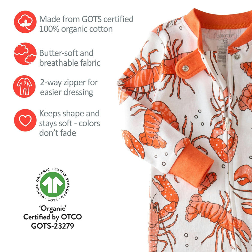 SHAWN Snug-fit Footless Baby Pajamas for Boys & Girls