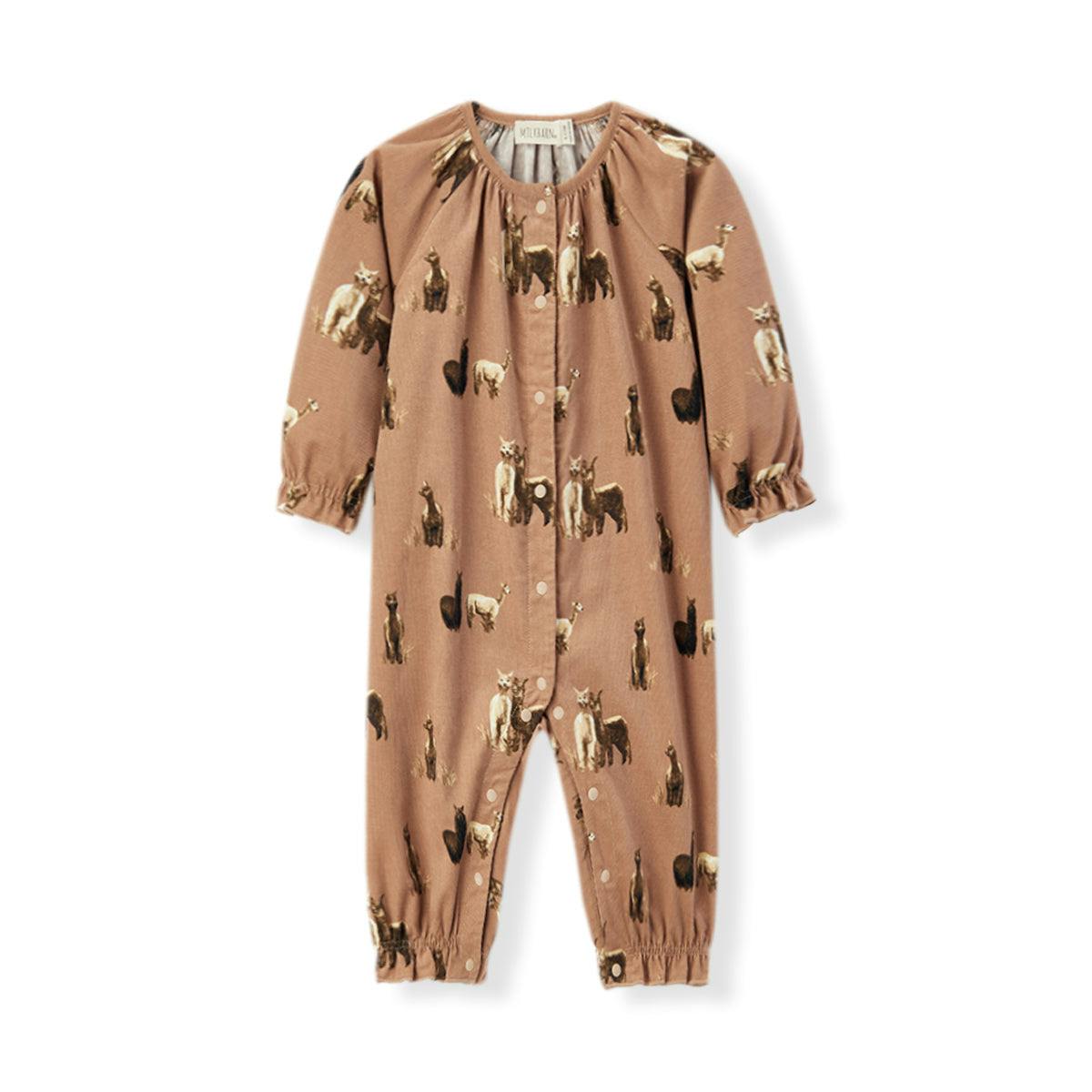 Corduroy Ruffle Snap Jumper