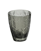 Water Glasses ZIG ZAG Set of 6  Grey 11.8 oz, diam. 3.3", H 4"