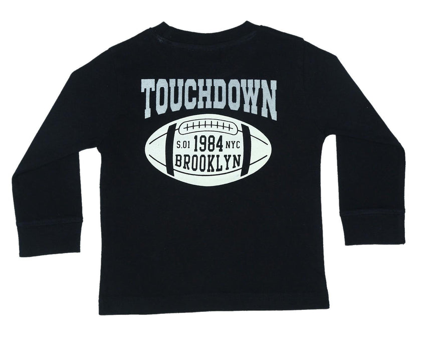 Kids Two-Sided Graphic Shirt - Football Touchdown - Navy