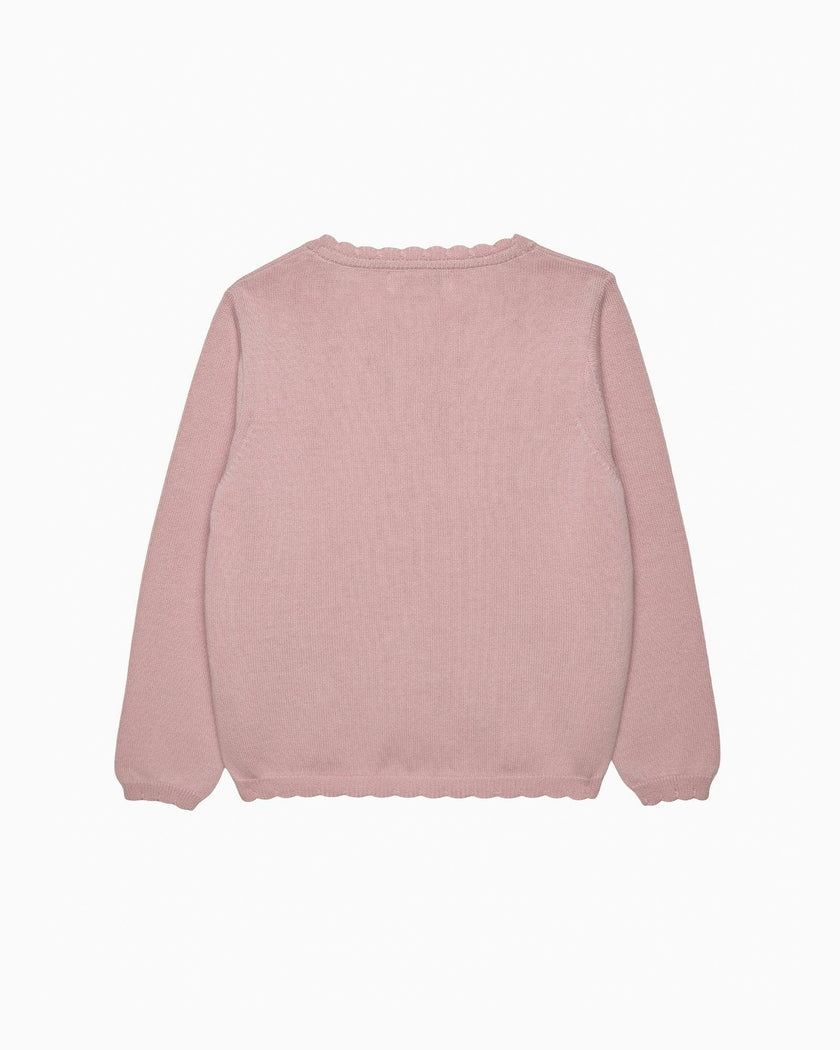 Duck and Bunny Cardigan in Pink