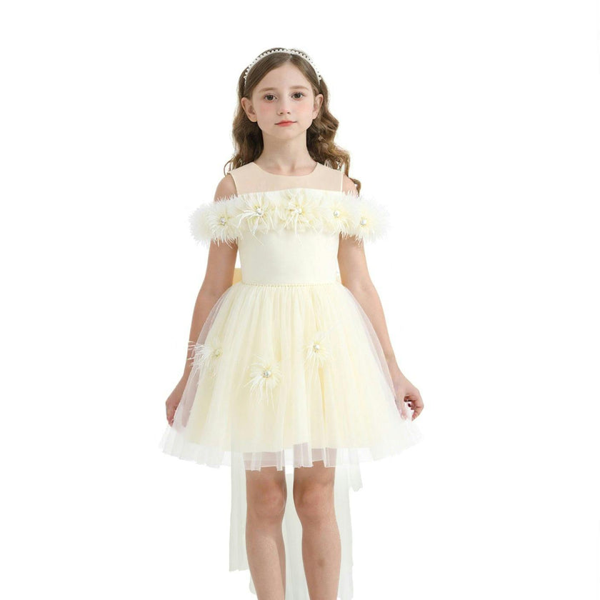 Ivory Floral Tulle Gown