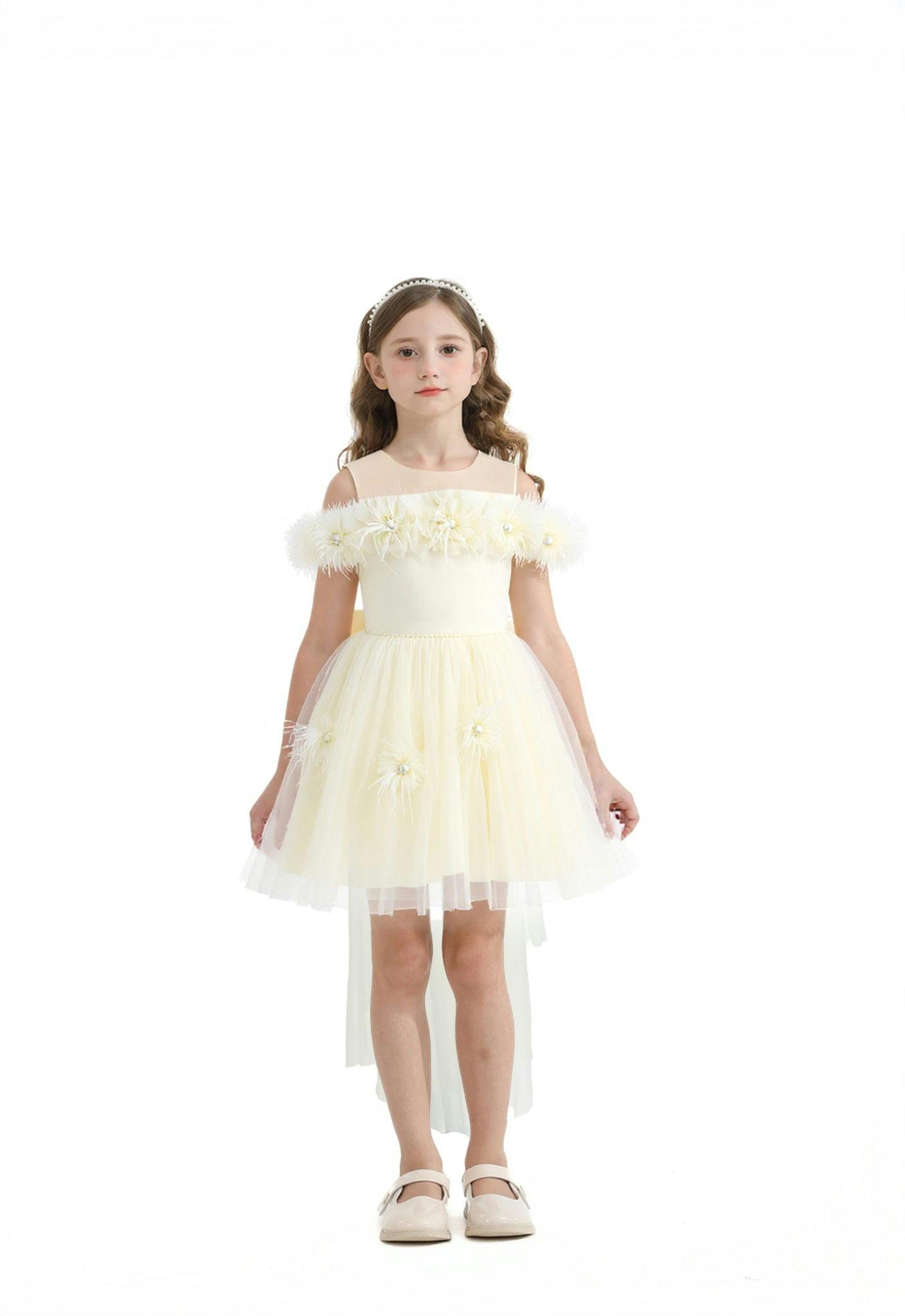 Ivory Floral Tulle Gown