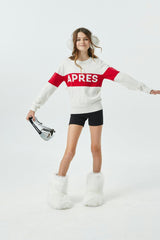 Tiegan Apres Red and White Graphic Sweater