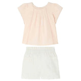 BONPOINT Lacacia Vintage Lace Baby Set - Rose/White
