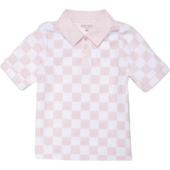 Tech Play Polo in Pink Check
