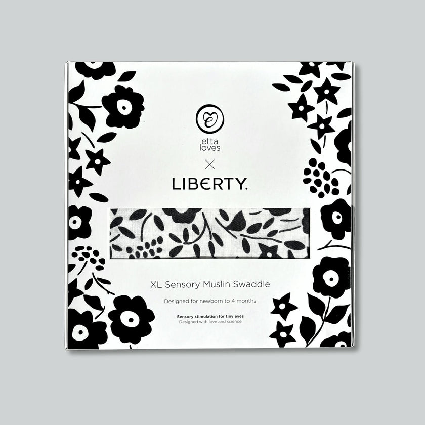 ETTA LOVES x LIBERTY – Sensory XL Muslin Swaddle - birth to 4 months