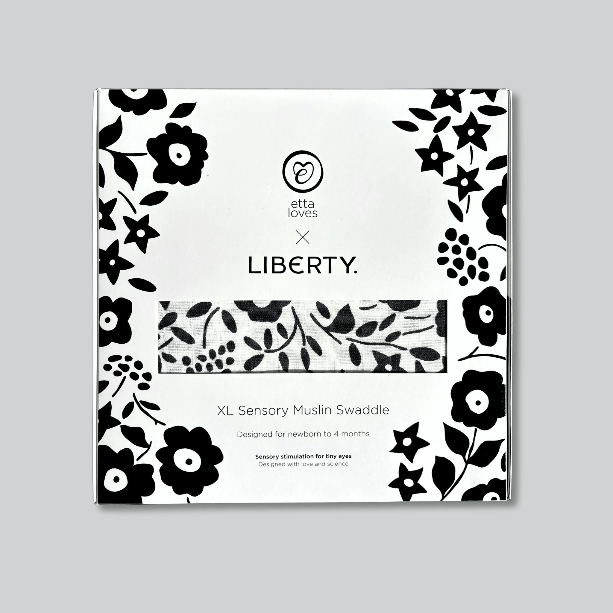 ETTA LOVES x LIBERTY – Sensory XL Muslin Swaddle - birth to 4 months