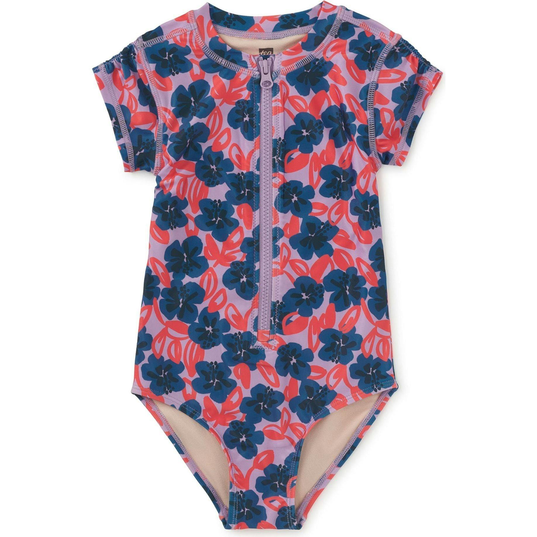 Rash Guard One-Piece Swimsuit, Multi