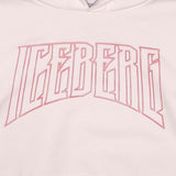 ICEBERG Cropped Pink Logo Hoodie