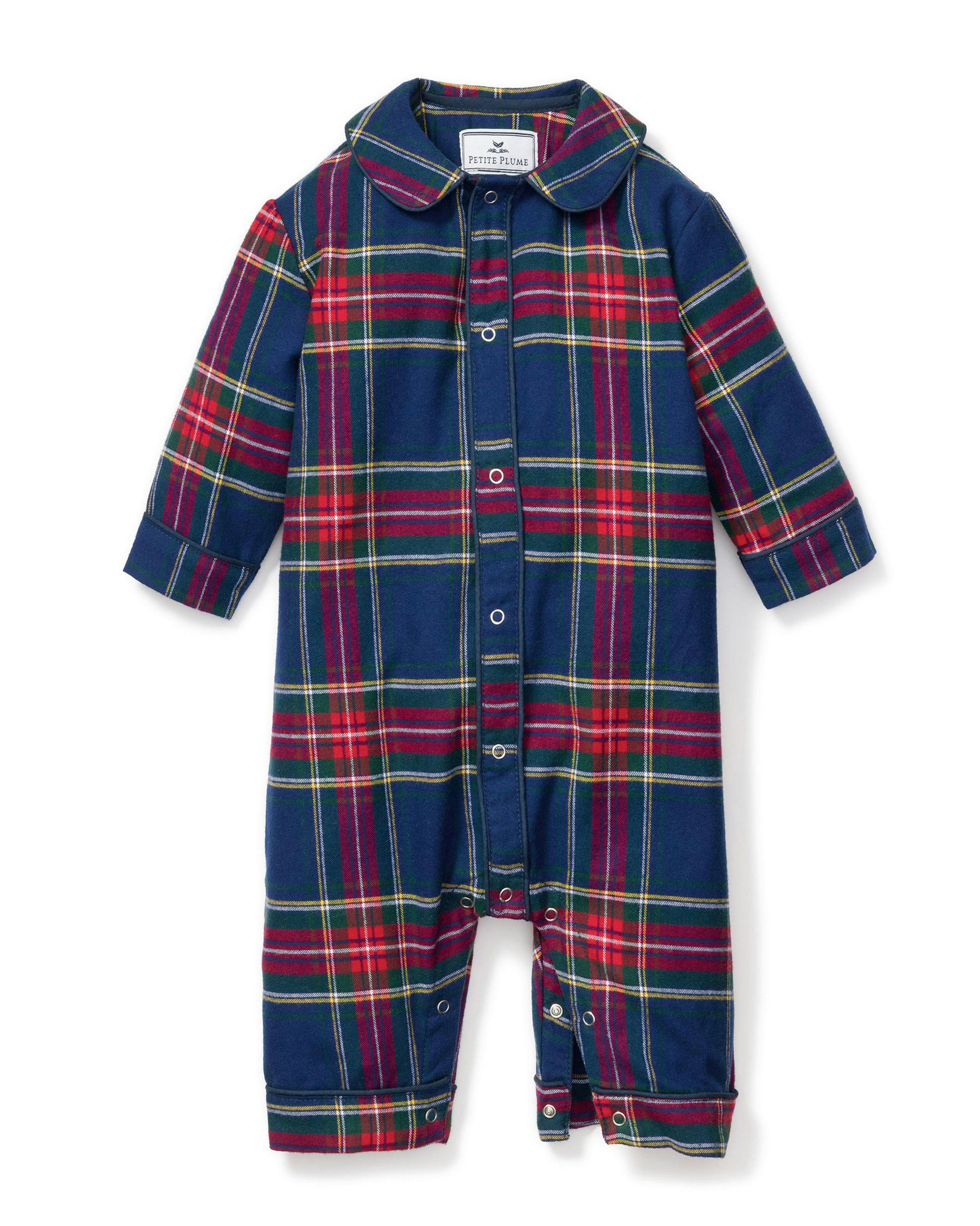 Baby's Brushed Twill Cambridge Romper in Windsor Tartan