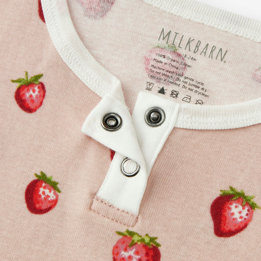 Strawberry Organic Cotton Shortall