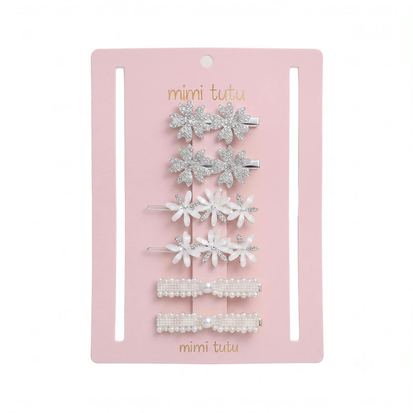 Crystal Flora Hair Pin Trio