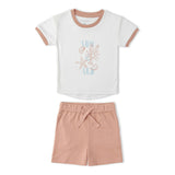 Organic Graphic Tee & Shorts Set - Beach Day