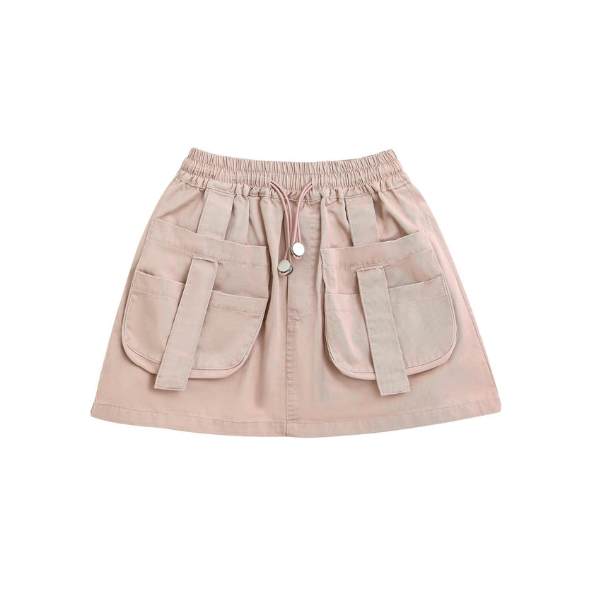 Ivory Pink Strap Bow Shorts Set