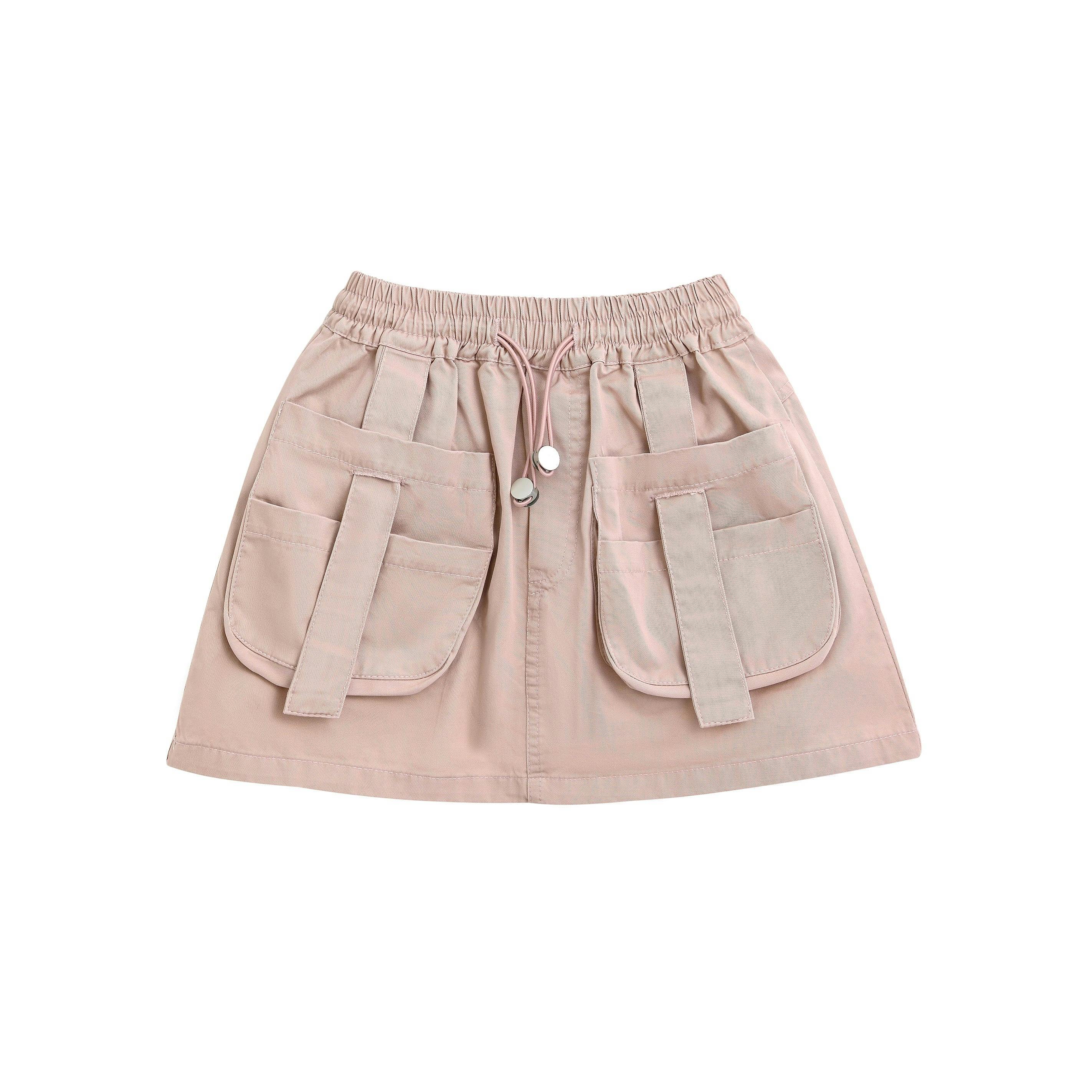 Ivory Pink Strap Bow Shorts Set