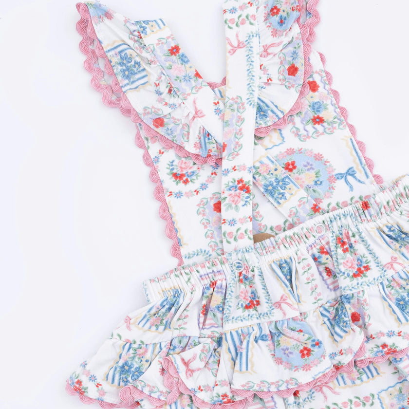 Julep's Floral Patchwork - Ric Rac Ruffle Sunsuit