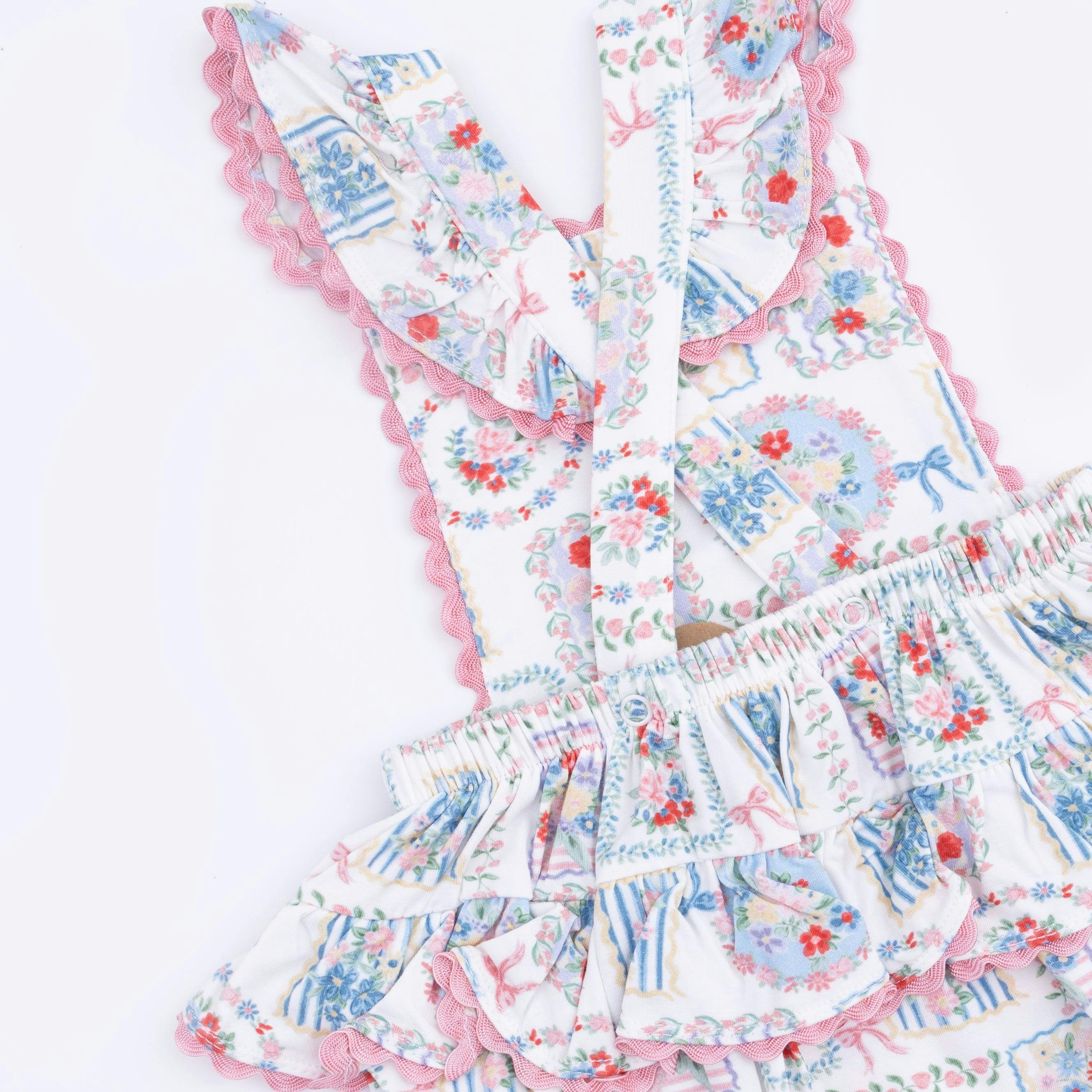 Julep's Floral Patchwork - Ric Rac Ruffle Sunsuit