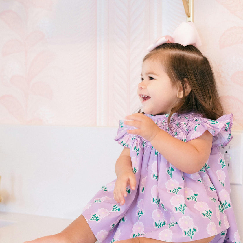 Lottie Smocked Diaper Cover Set