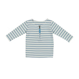 Horizontal Striped Shirt 3/4 Sleeve Top