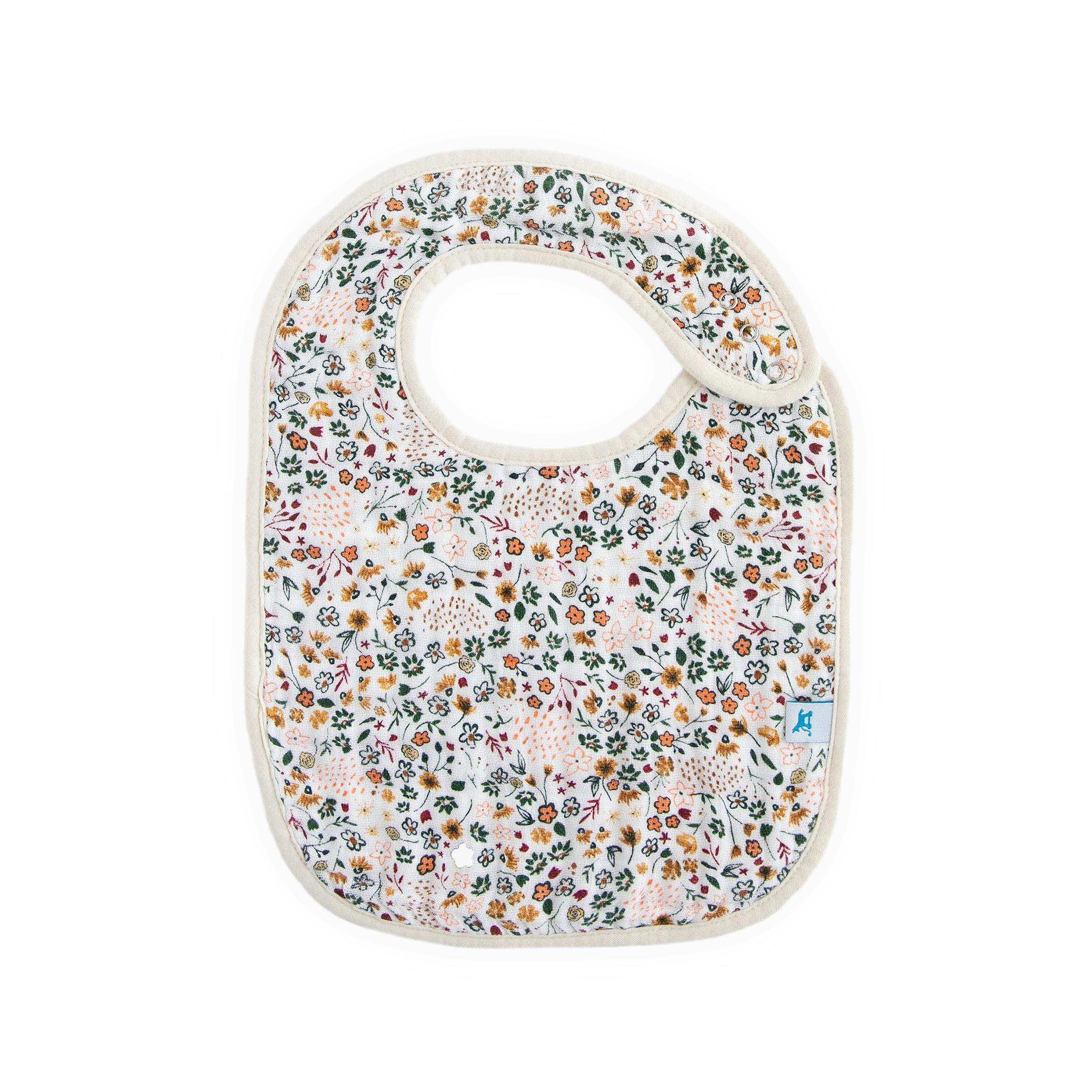 Cotton Muslin Classic Bib 3 Pack - Vintage Floral