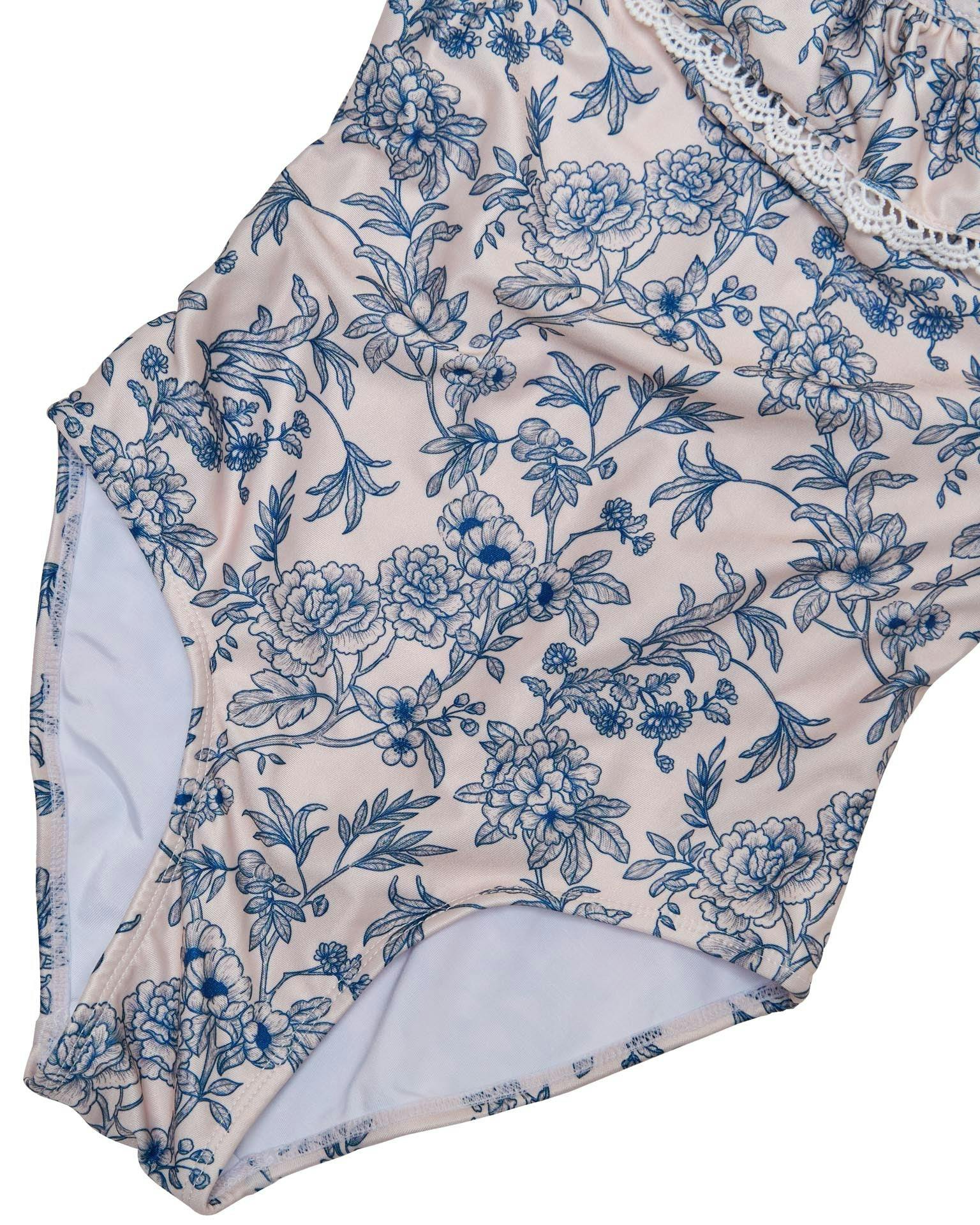 Ruffle Neckline One Piece (Sundance Print)