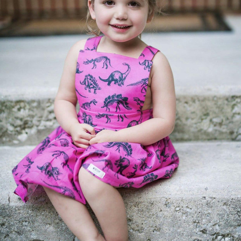 Baby Pinafore Dress in Dino