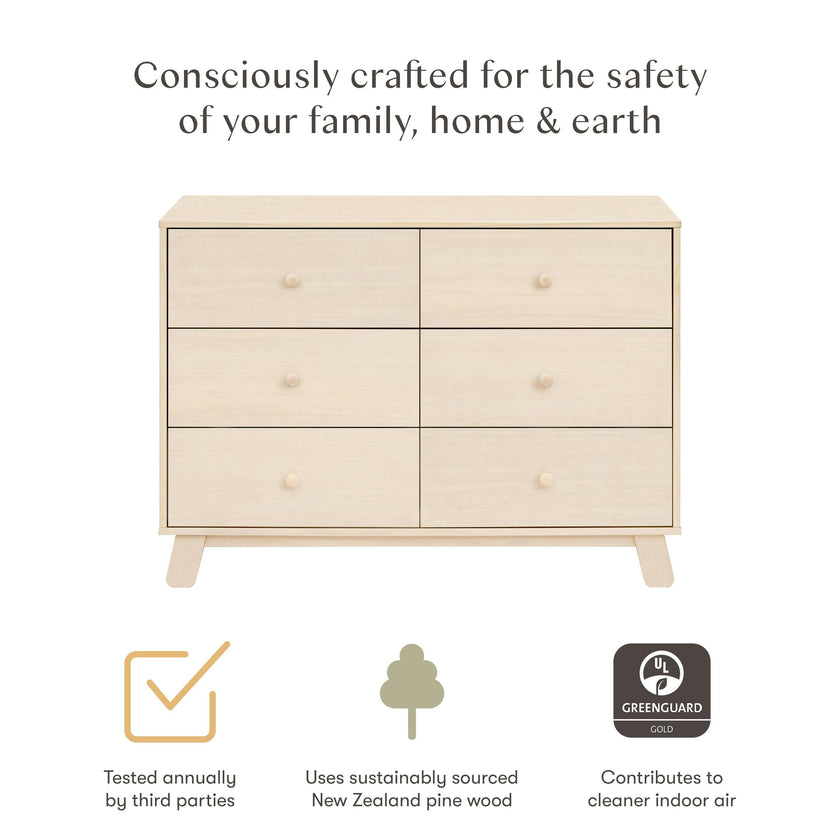 Babyletto Hudson Modern 6-Drawer Assembled Double Dresser