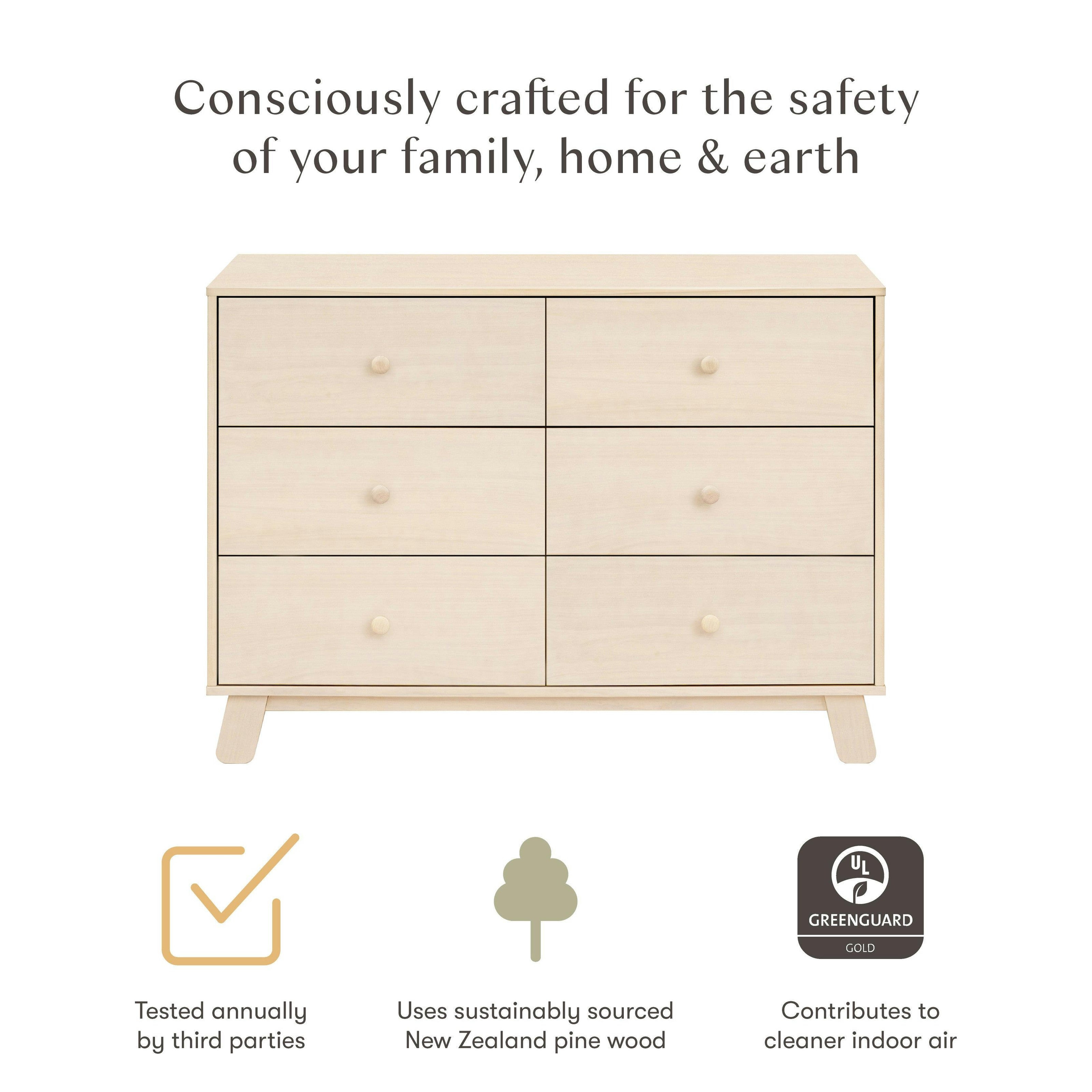 Babyletto Hudson Modern 6-Drawer Assembled Double Dresser