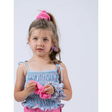 Blue Stripes Scrunchie