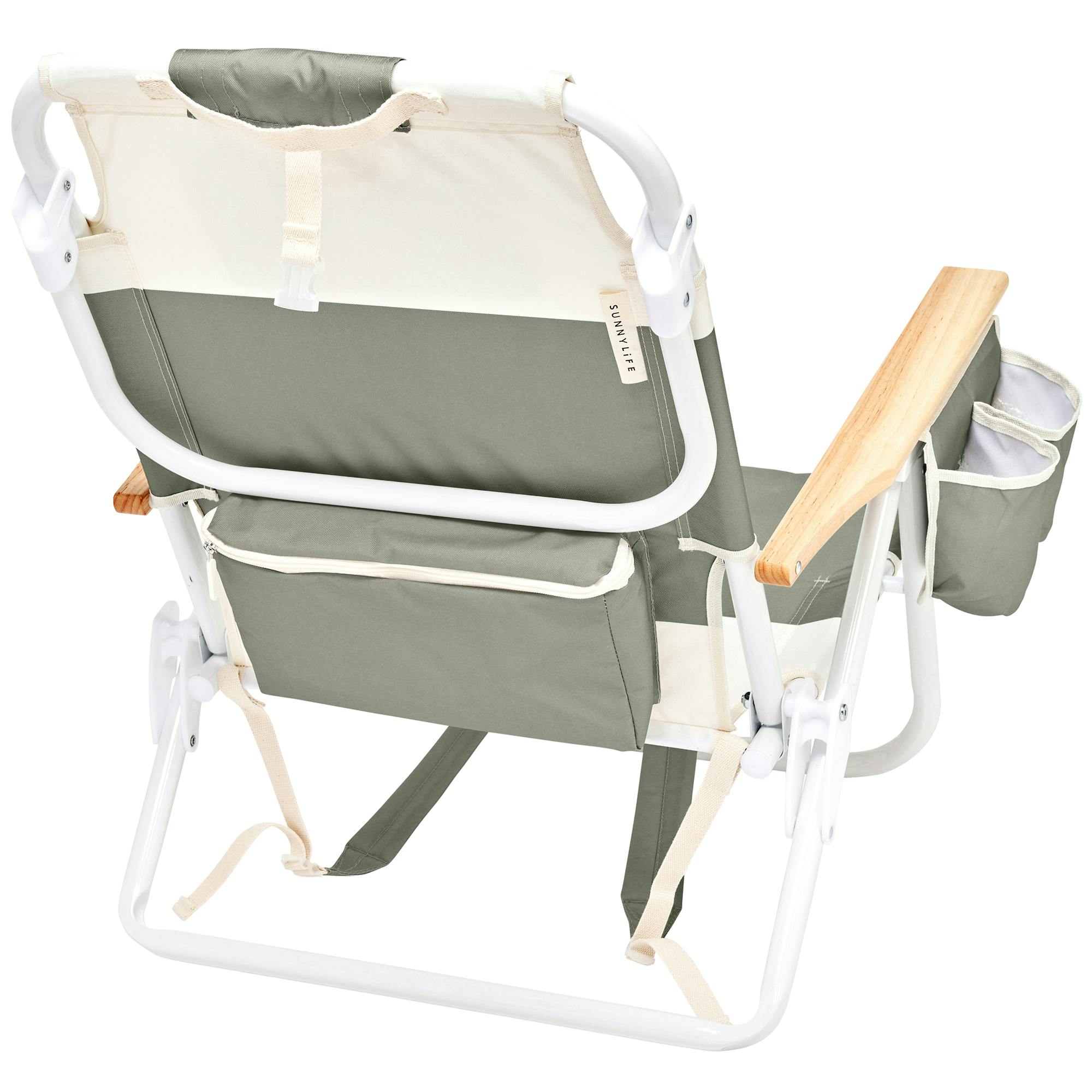 Deluxe Beach Chair: Seagrass Sage Block