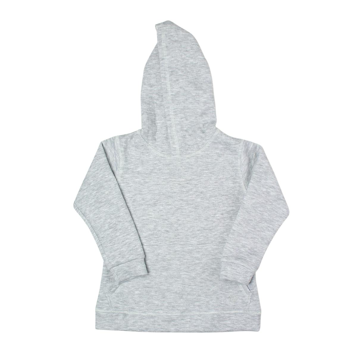 Girl Grey Long Hooded Pocket Jersey 100% Cotton