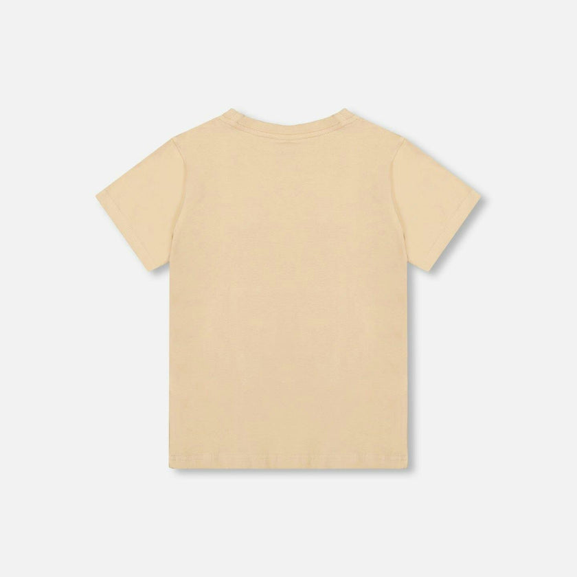 Organic Cotton Jersey T-Shirt Solid Beige