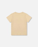 Organic Cotton Jersey T-Shirt Solid Beige