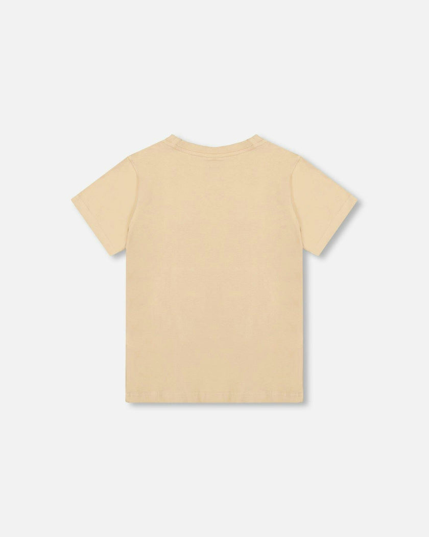 Organic Cotton Jersey T-Shirt Solid Beige
